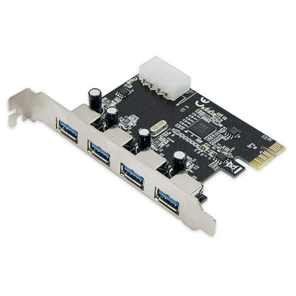 Syba PCI-Express USB 3.0 4-Port Card VIA Chipset 4pin Molex Power 5Gbps