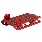 Replacement Part for Hot-Wheels 2021 Advent Calendar Vehicle Playset - GTD78 ~ Replacement Red and Brown Sled with Wheels