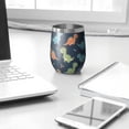thumbnail image 3 of 12oz Stemless Wine Tumblers Colorful Dinosaur Pattern Vacuum Insulated Stainless Steel Travel Tumbler Cups Mug with Lid and Straw for Champaign,Cocktail,Beer with Cleaning Brush, 3 of 5