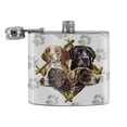 thumbnail image 2 of Dog Diamond Hunting Breeds Stainless Steel 5oz Hip Drink Kidney Flask, 2 of 4