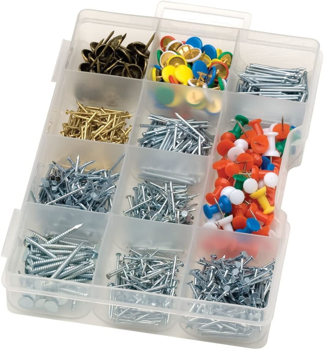 Project Basics 129734 1000 Piece Nail/Tack/Brad Assortment Pack