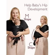 Momcozy Baby Carrier Air Mesh - Baby Wrap for Newborns to Toddler 8-35 lbs - Cooling, Breathable, and Lightweight