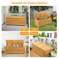 thumbnail image 6 of JTAOT 47 Gallon Wood Deck Box, Outdoor Storage Box for Tools, Toys, Patio Storage Bench Container for Backyard, Porch, Garden (Natural), 6 of 7