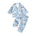 thumbnail image 2 of WAYUTE Halloween Girls Pajama Set 2 Piece Long Sleeve Loungewear Ghost Cartoon Print Soft Cozy Sleepwear Pajamas for Girls Casual Indoor, 2 of 4