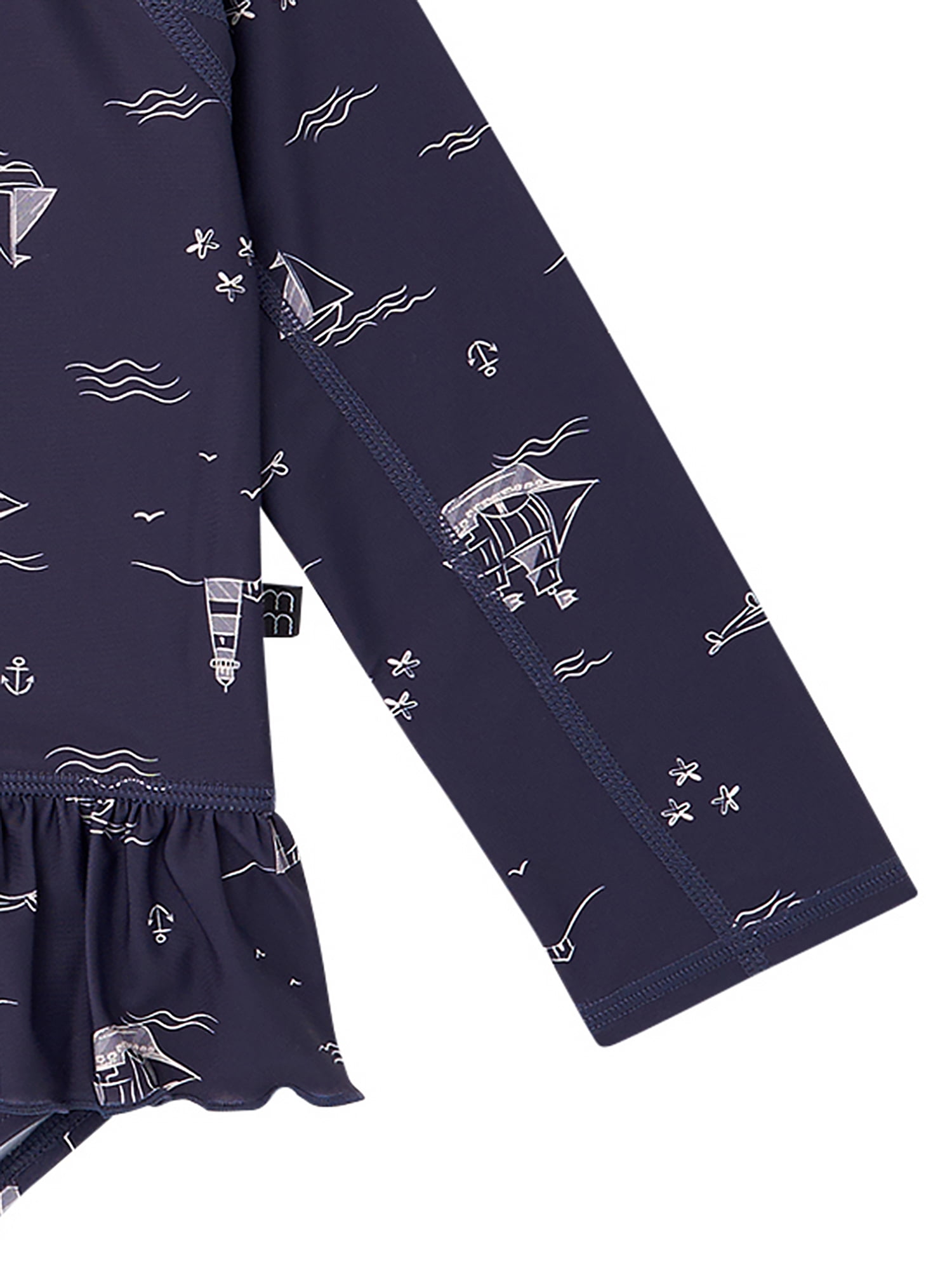 Modern Moments by Gerber Baby and Toddler Girl Rash Guard with Ruffles, Sizes 0/3M-5T