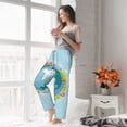 thumbnail image 4 of Uemuo Dreaming Travel Pattern Women's Wide Leg Palazzo Lounge Pants with Pockets Light Weight Loose Comfy Casual Pajama Pants-X-Large, 4 of 9