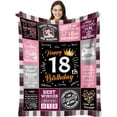 thumbnail image 1 of JUYGO Sweet 18th Birthday Gifts for Girls - 18 Year Old Blanket for Girls,Sweet Eighteen Gift Ideas Ideas for Girl,18th Birthday Decorations Blanket 40"x50", 1 of 6