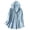 Light Blue, variant on Womens Hooded Denim Shirt Jacket Long Sleeve Chest Pockets Button Solid Lightweight Jean Shacket Casual Fall Outerwear
