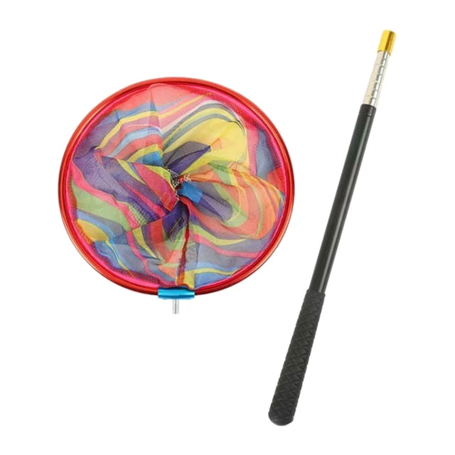 Red de pesca plegable para niños,Red de pesca para niñas y niños Estanque y piscina de agua dulce,Atrapamariposas telescópico para niños al aire libre,Mango largo extensible para caña de