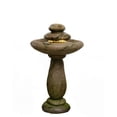 thumbnail image 3 of Hi-Line Gift Stone Pedestel Fountain Bird Bath With Warm White Led & Strip Light, 3 of 5