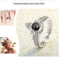 thumbnail image 1 of EGNMCR Rings 520 I You Projection Crown Two-in-one 100 Languages Men And Women Couple Rings the ring, 1 of 9