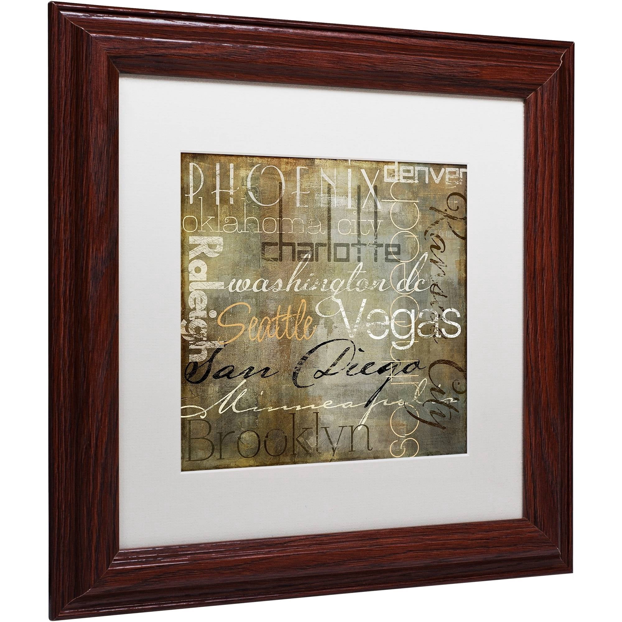 Trademark Fine Art "Cities of the World II" Canvas Art by Color Bakery White Matte, Wood Frame