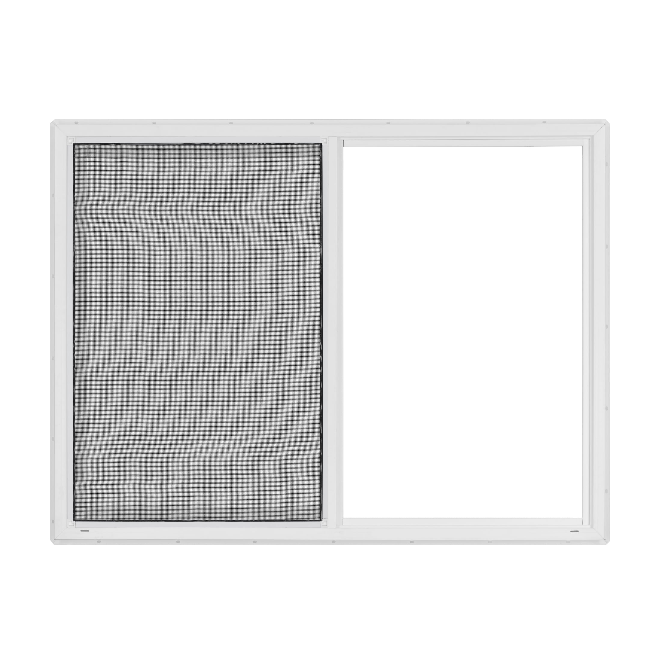 48 in. x 36 in. White Vinyl Single-Pane Utility Sliding Window