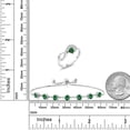 thumbnail image 2 of Gem Stone King 3.37 Cttw Green Nano Emerald Ring and Bracelet Jewelry Set for Women | 925 Sterling Silver | Gemstone May Birthstone | Heart Shape 4MM | Round 4.5MM | Size 7, 2 of 3