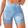thumbnail image 1 of WILLBEST Pantalones Cortos de Yoga de Mezclilla Elástica para Mujer, de Cintura Alta, para Entrenamiento, Carrera, Atletismo, Fitness, Cómodos, para Uso Diario, Informales, de Verano Mediana, 1 of 7
