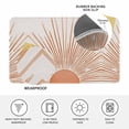 thumbnail image 4 of Boho Abstract Sun Doormat Outdoor Entrance 20"x31.5", Modern Beige Sun Light Lines Absorb Moisture Dirt Door Mats, Non-Slip Rubber Backing Floor Mats Indoor, Low-Profile Front Door Rugs, 4 of 9