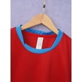 thumbnail image 5 of Kaerm Kids Boys Football Uniform Basketball Training Outfit Quick-Drying Short Sleeve Soccer Jersey Red 4XS, 5 of 7