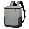 thumbnail image 4 of Mochila más fresca, mochila más fresca, bolsa térmica suave impermeable con aislamiento, mochila térmica para hombres y mujeres, camping, senderismo, Gris, 4 of 8