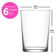 LAV 6-Piece Highball Glasses , 17.5 oz Clear Drinking Cups for Beverages