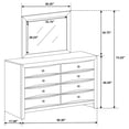 thumbnail image 4 of Briana 8-drawer Dresser with Mirror Black, 4 of 4