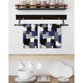 thumbnail image 3 of Navy Blue Black Geometric Kitchen Dish Towels for Drying Dishes Set of 2, Modern Abstract Art Block Waffle Weave Microfiber Hand Tea Bathroom Towels Quick Dry & Absorbent Towel 15.7x23.6, 3 of 7