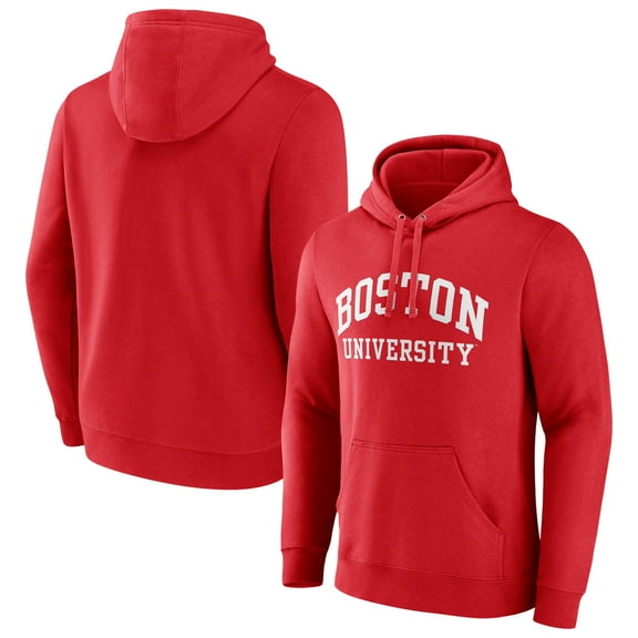 Men's Scarlet Boston University Arch Pullover Hoodie