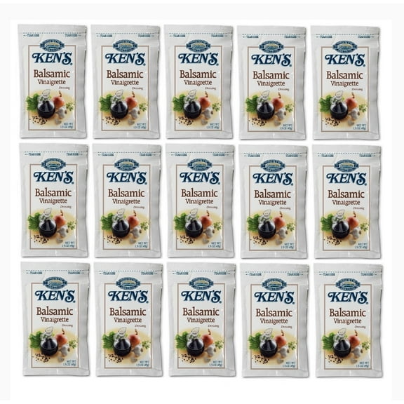 Ken's Balsamic Vinaigrette Salad Dressing | 1.5 oz. Packets | 15 Count