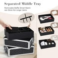 thumbnail image 5 of Stagiant Maleta con ruedas para maquillaje, carrito de almacenamiento grande para cosméticos, 4 en 1, carrito de gran capacidad, estuche de viaje para maquillaje con llave, ruedas giratorias, estuche, 5 of 5