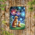 thumbnail image 2 of Happy New Year Golden Retriever Family Cheer Winter Midnight Firework Vertical Metal Aluminum Sign Goldens Dog Lover Gifts Idea Wall Art Home Decor - 02025, 2 of 5