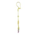 thumbnail image 3 of Wellingsale Ladies 14k Tri 3 Color Gold Polished Diamond Cut Fancy Chandelier Dangle Hanging Drop Earrings (15 X 53mm), 3 of 7