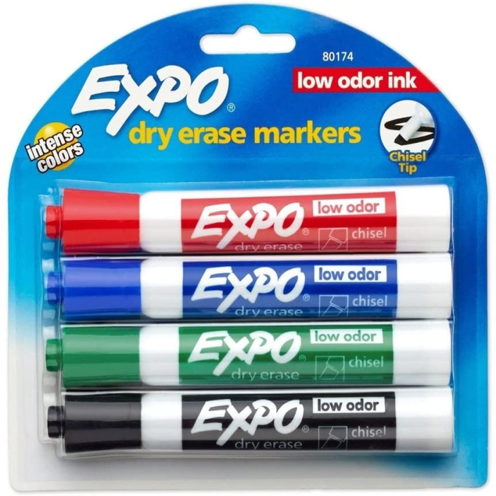 Sanford 80174 Low Odor BcTlyInc Dry Erase Markers 4 color set (Pack of 4)
