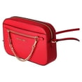 thumbnail image 4 of Michael Kors Women's Leather Solid Print Zipper Crossbody Bag, Bright Red, 4 of 8