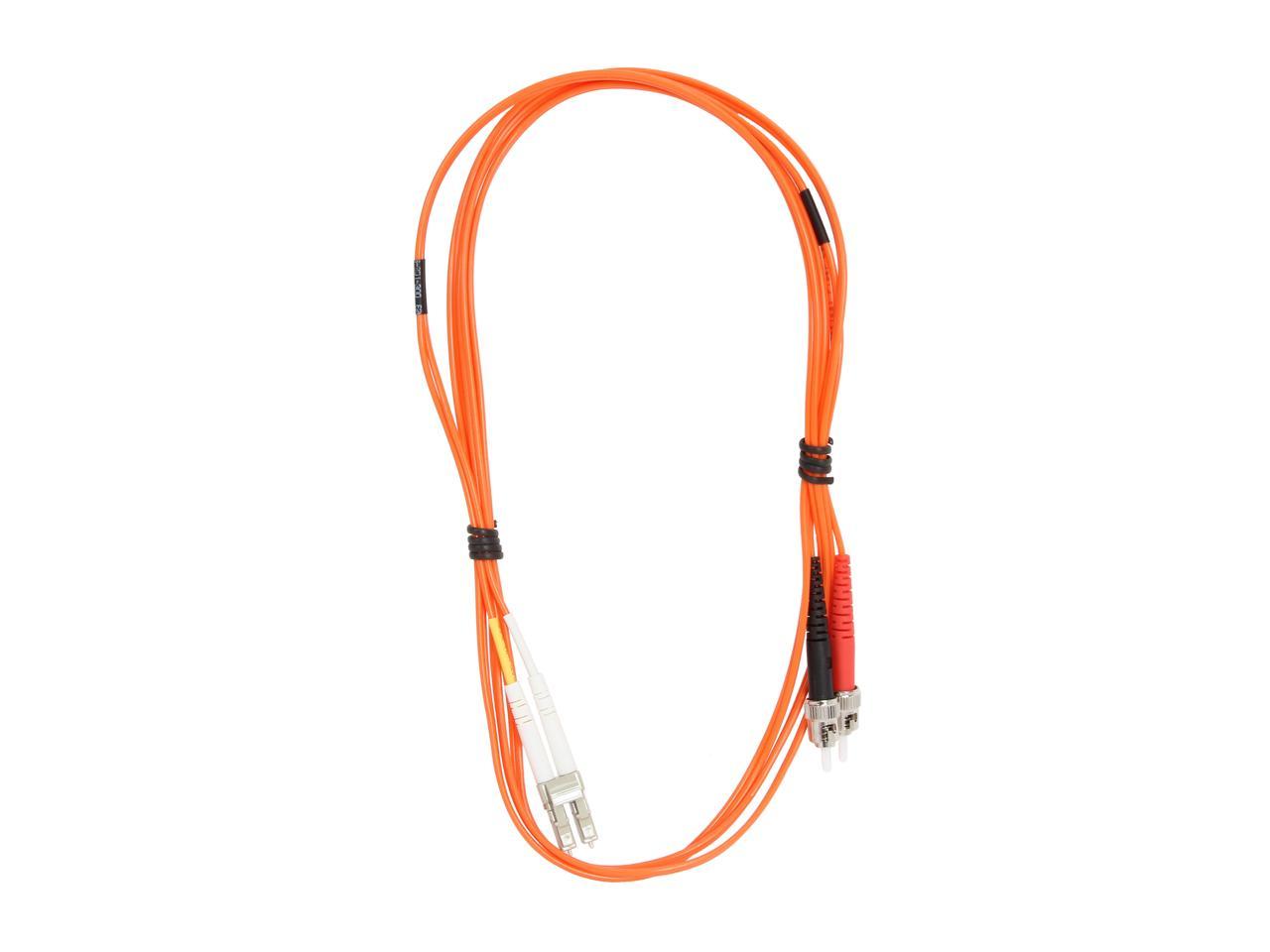 C2G 33164 OM1 Fiber Optic Cable - LC-ST 62.5/125 Duplex Multimode PVC Fiber Cable, Orange (6.6 Feet, 2 Meters) - image 2 of 3