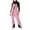 .Pink, variant on Womens Ski Snow Bibs Pants Windproof Waterproof Bib Overall Casual Loose Fit Jumpsuit Adjustable Strap Romper with Pockets Gray L