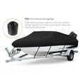 thumbnail image 4 of Seamander 420 Denier Heavy duty Waterproof Boat Cover, Fits boats 16'-18.5'L x 94"W, V-Hull Fishing Ski Boat Pro Bass Inboard Outboard Trailerable Boat Covers , Black, 4 of 5