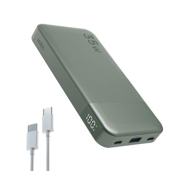 Cargador portátil NOBIS Power Bank de 10000 mAh con cable C a C