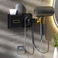 thumbnail image 4 of Cateissary Soporte para secador de pelo, estante de organización de pared, punzón autoadhesivo, organizador de secador de pelo para el hogar, Juegos de accesorios de baño Blanco, 4 of 6