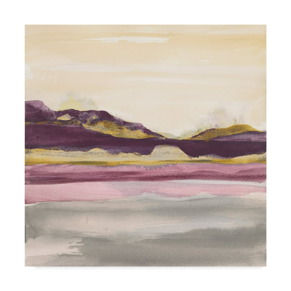 Trademark Fine Art 'Purple Rock Dawn II Gold' Canvas Art by Chris Paschke