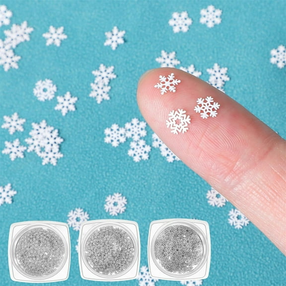 Tutuviw 100 Pcs Mini Snowflake Metal Snowflakes Craft Embellishment Miniatures Christmas Ornaments Tiny Snow Flakes Charms for DIY Craft Xmas Tree Winter Party Decor (White)