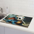 thumbnail image 6 of Honeii Adorable Blue Baby Dragon Print Kitchen Drying Mat Coffee Bar Mat Hide Stain Coffee Maker Mat for Countertops Coffee Pot Dish Drying Mat, 6 of 7