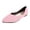 Pink, variant on Women's Slip On Pointed Toe Ballet Flat Shoes Casual Suede Non Slip Dress Shoes Soft Sole Comfortable Barefoot Shoe Red Size 9