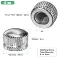 thumbnail image 3 of 25-Pack Threaded Cap Nuts, M5x11mm Screw Caps for Light Fixture, Female Knurled Knob Nut for Ceiling Light Cover Replacement [Chrome Tone], 3 of 7