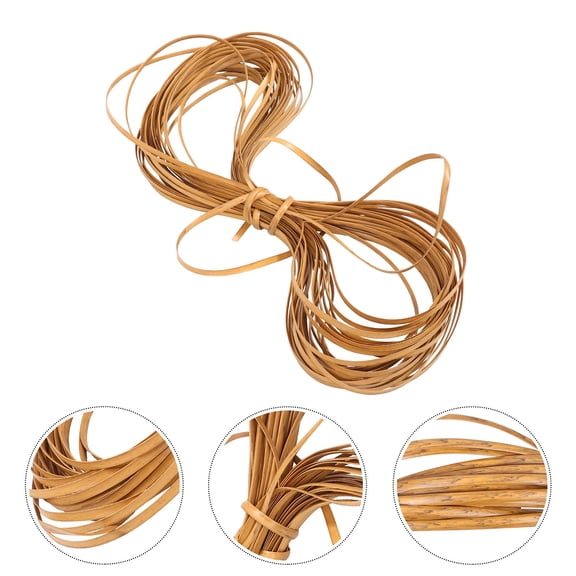 COMPUKAS Light Brown Plastic Rattan Material for Chair Repair, Basket Weaving, and Elegant Home Decor Projects