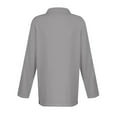 thumbnail image 5 of Tiqkatyck Womens Tops on Sale, Women's Lapel Neck Slim Fit Casual Fashion Top Long Sleeve Shirts for Women Polo Shirts for Women Dark Gray XXXXL, 5 of 5