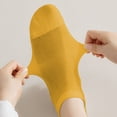 thumbnail image 6 of Women's No Show Socks Classic Thin Mesh Breathable 6pk- White Yellow Color, 6 of 7