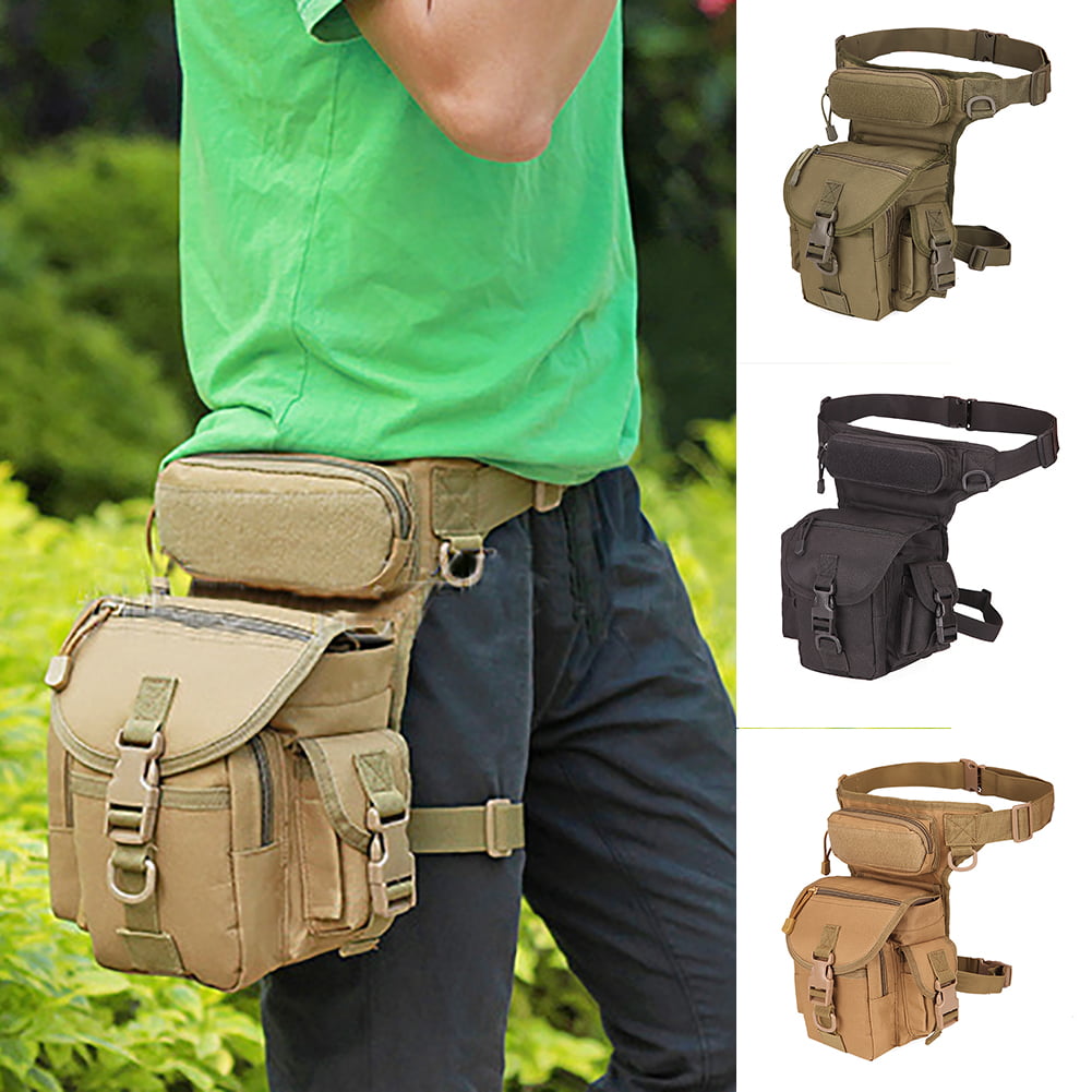 Military Thigh Hip Pack MOLLE Tools Bag Outdoor Cycling Utility Pouch BAIGIO Tactical Drop Leg Waist Bag 