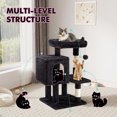 thumbnail image 6 of Einfach 29" Cat Tree Tower with Plush Perch Condo House for Indoor Cats & Scratching Post, Blue, 6 of 8