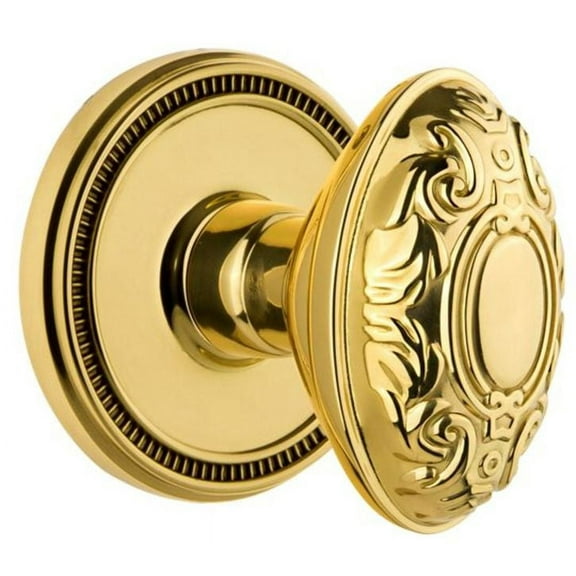 Grandeur Solgvc_Dd_Na Soleil Solid Brass Dummy Door Knob Set - Brass