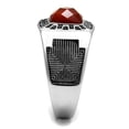 thumbnail image 4 of Luxe Jewelry Designs Stainless Steel Men's Ring with Semi Precious Siam Agate - Size 10, 4 of 4