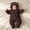Brown, variant on kids Hooded Padded One‑Piece Snowsuit Fuzzy Bear Ear Footed Winter Jumpsuit Navy 6-9 Months